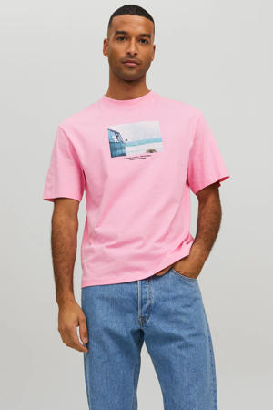 T-shirt JORCOPENHAGEN met printopdruk prism pink