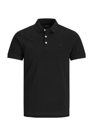 slim fit polo JJEPAULOS van katoen black