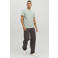 JACK & JONES ESSENTIALS gemÃªleerde slim fit polo JJEPAULOS van katoen granite green