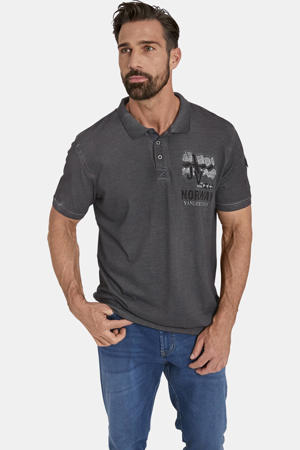 +FIT Collectie regular fit polo ALSING Plus Size donkergrijs
