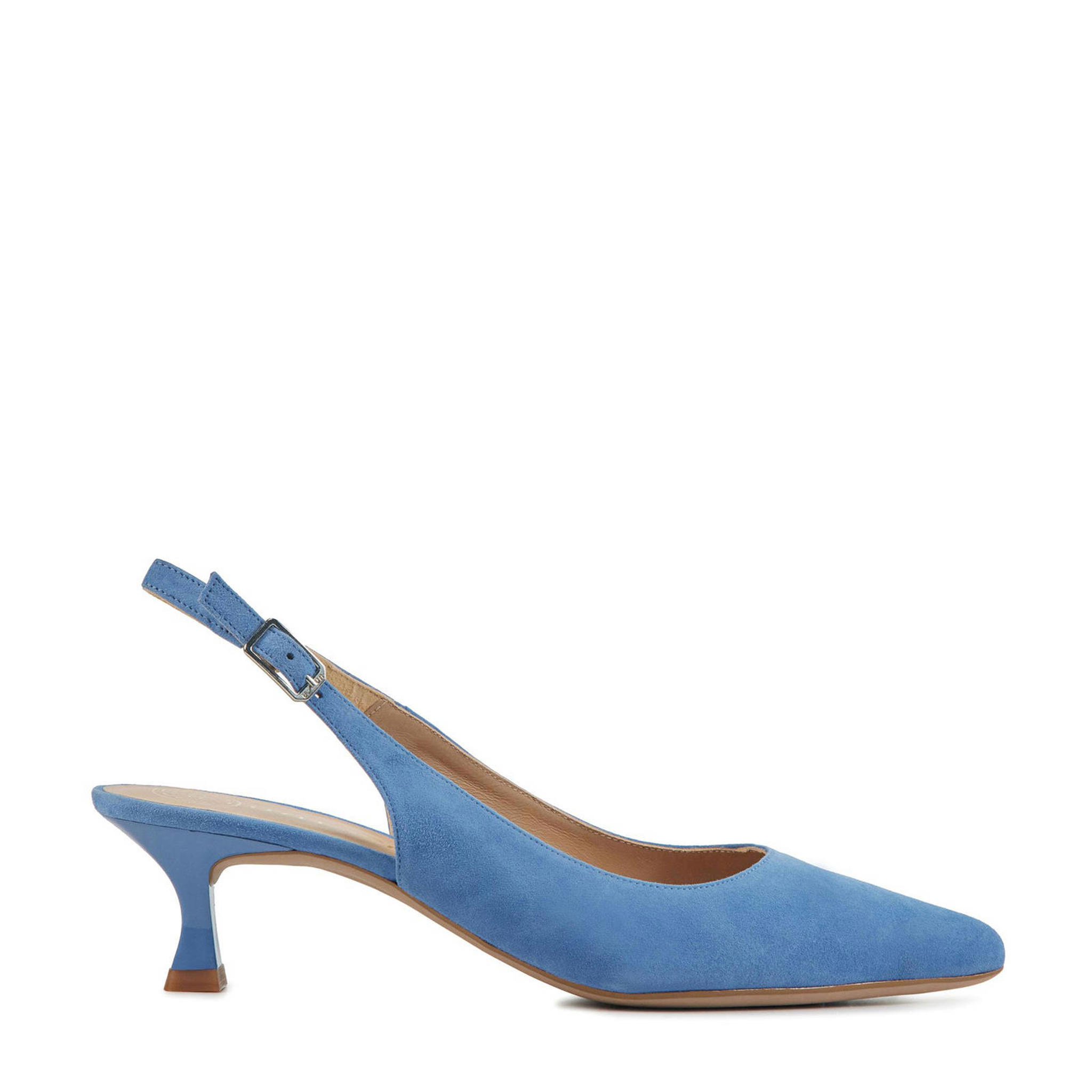 Unisa suède slingback pumps blauw wehkamp