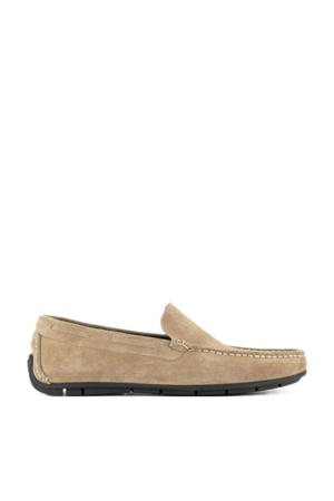   suède mocassins beige