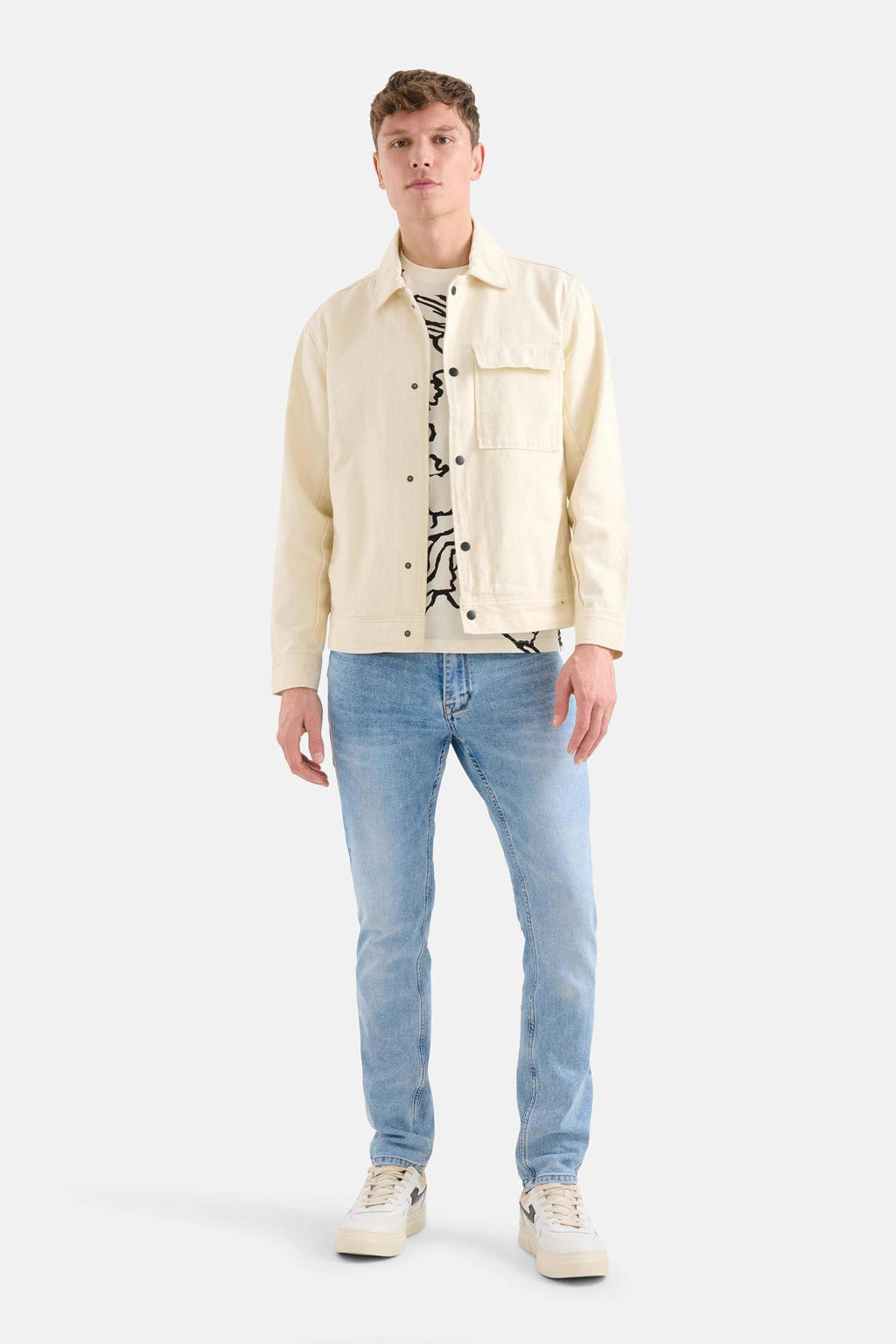 Adhdyuud Heren Lente Casual Denim Jas Losse Streetwear High Street Hole Adhdyuud Heren Lente Casual Denim Jas Losse Streetwear High Street Hole