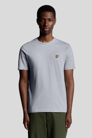 gemeleerd regular fit T-shirt light grey marl