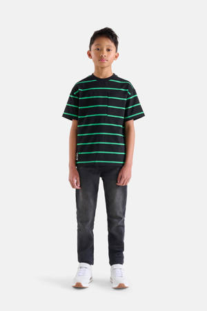 gestreept T-shirt zwart