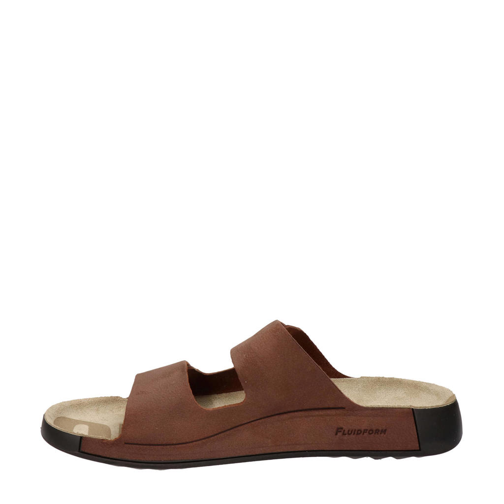 Ecco 2nd Cozmo nubuck slippers cognac wehkamp