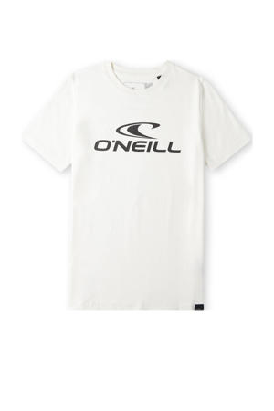 T-shirt Wave met logo wit/zwart
