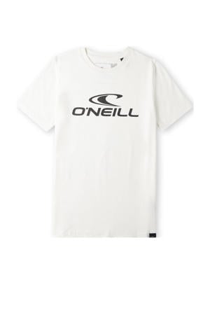 T-shirt Wave met logo wit/zwart