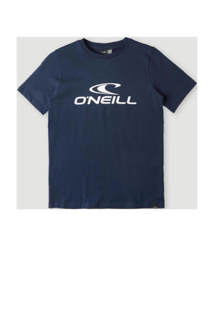 T-shirt met logo donkerblauw