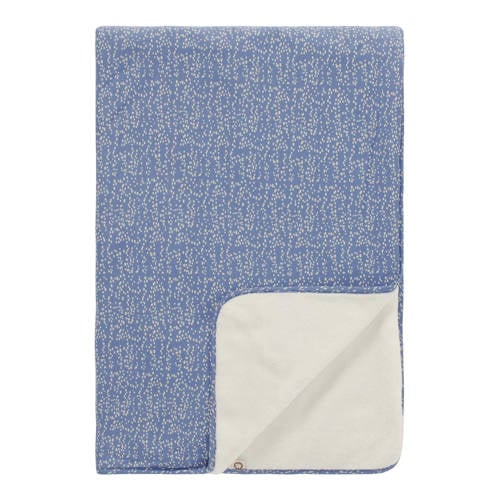 Noppies Teddy Fancy Dot reversible ledikantdeken teddy 100x140 cm Colony Blue afbeelding