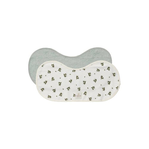 Noppies Blooming clover spuugdoekje - set van 2 Puritan Gray afbeelding