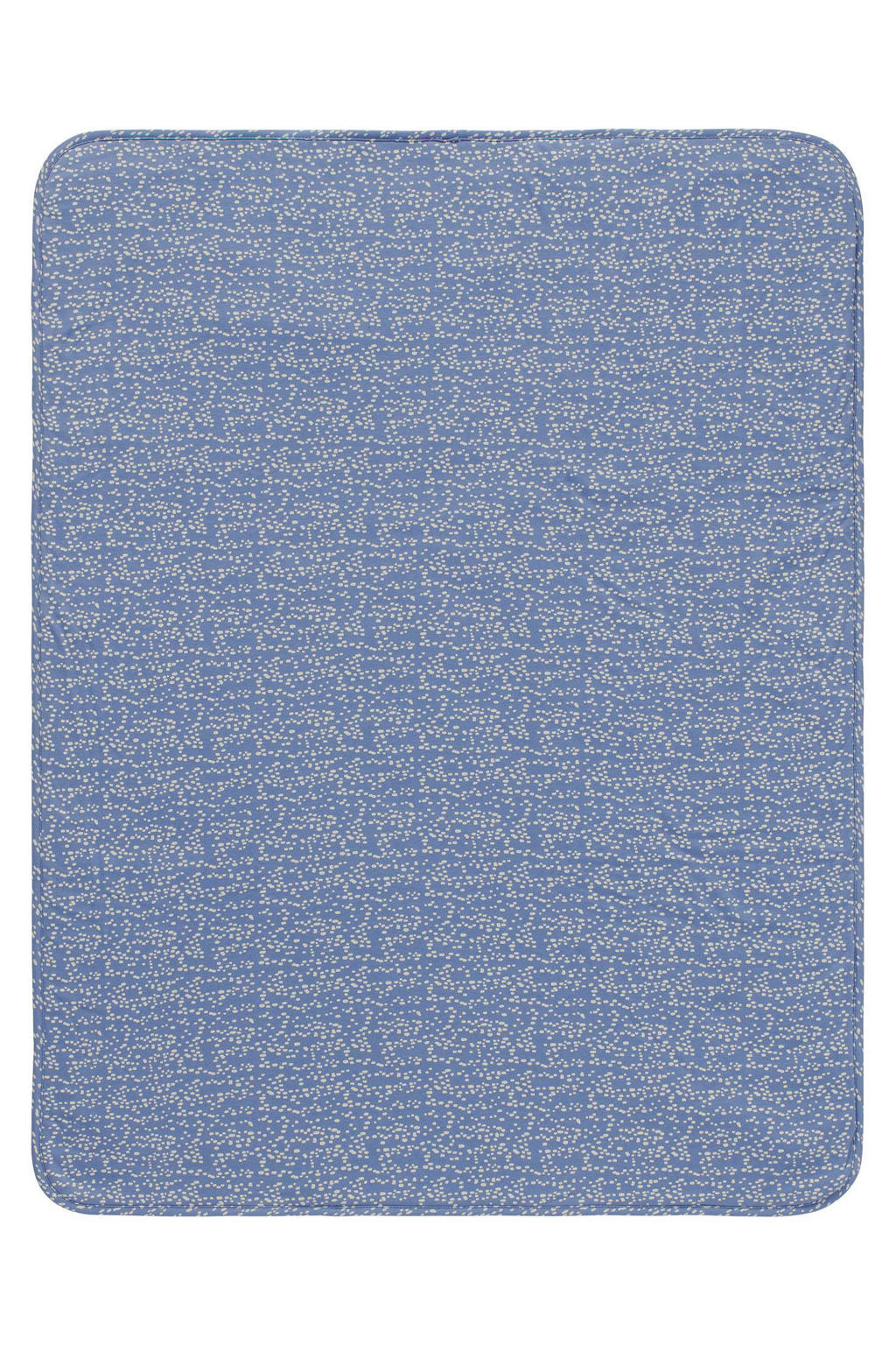 Noppies Teddy Fancy Dot reversible wiegdeken teddy75x100 cm Colony Blue