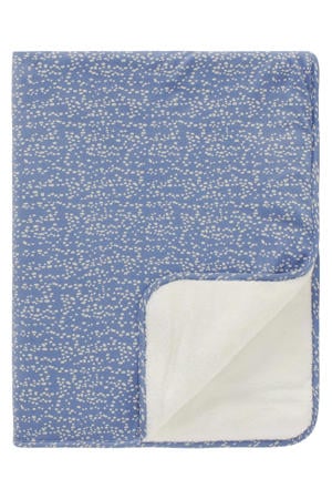 Teddy Fancy Dot reversible wiegdeken teddy75x100 cm Colony Blue