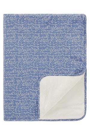 Teddy Fancy Dot reversible wiegdeken teddy75x100 cm Colony Blue