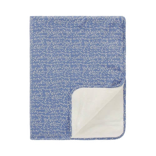 Noppies Teddy Fancy Dot reversible wiegdeken teddy75x100 cm Colony Blue afbeelding