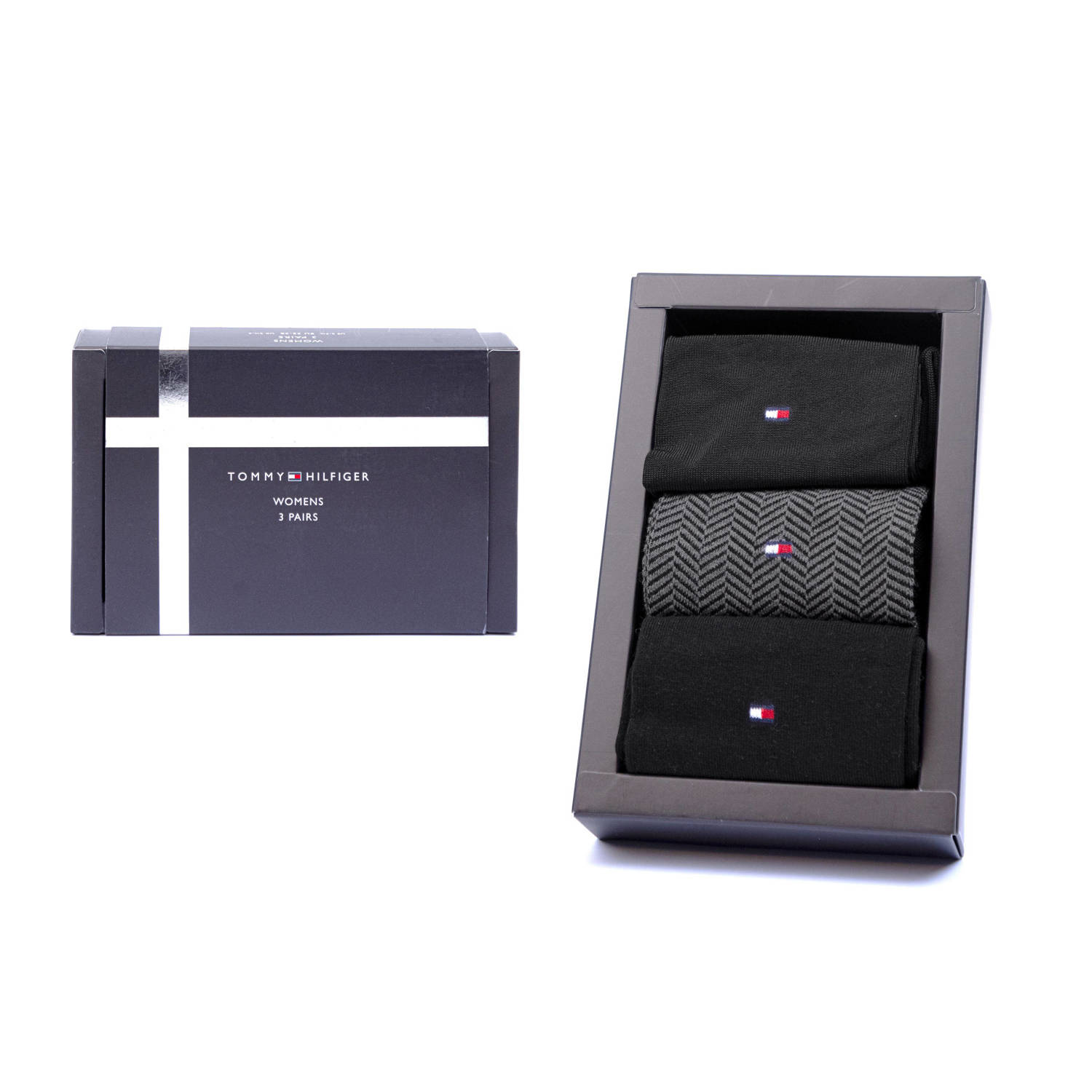 Tommy Hilfiger giftbox sokken set van 3 zwart