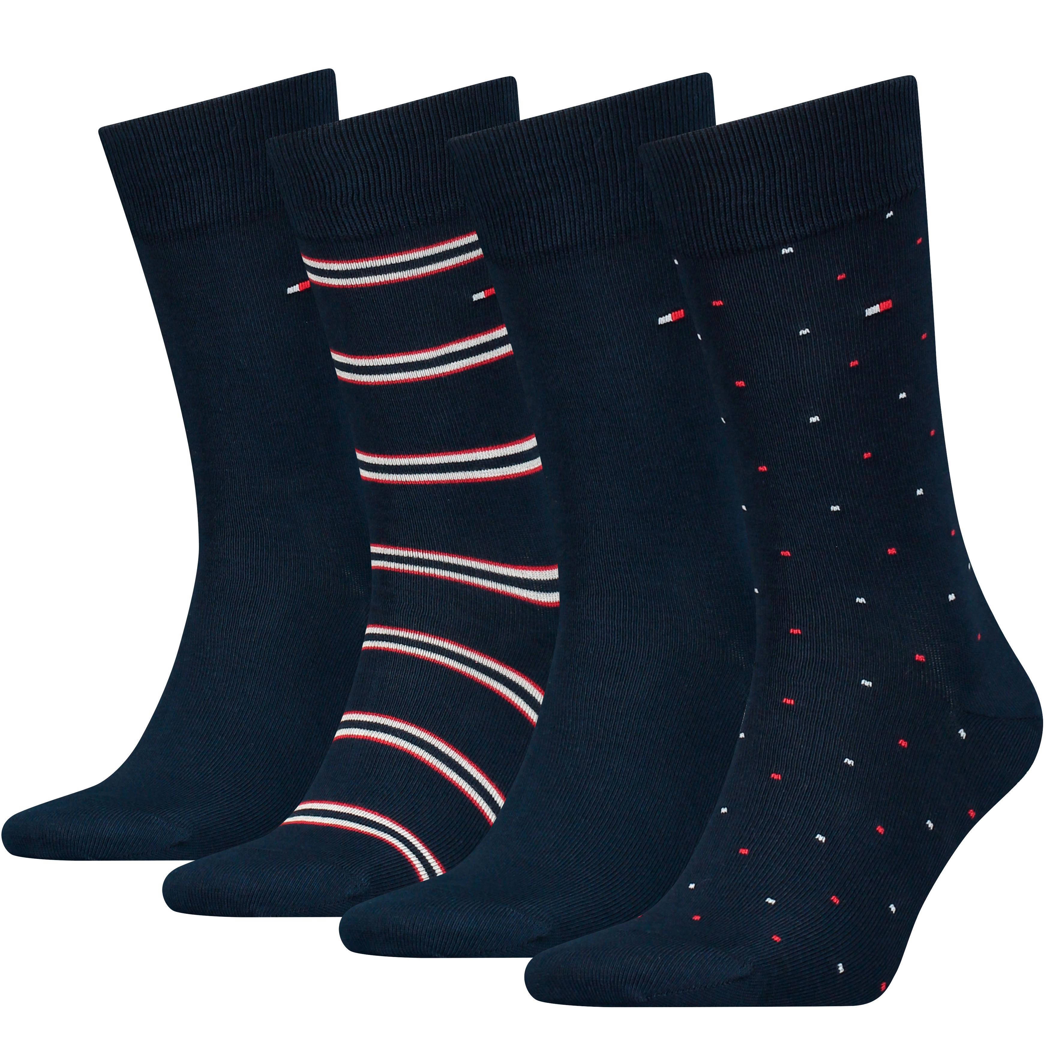 Tommy Hilfiger Giftbox Sokken - Set Van 4 Donkerblauw | Wehkamp