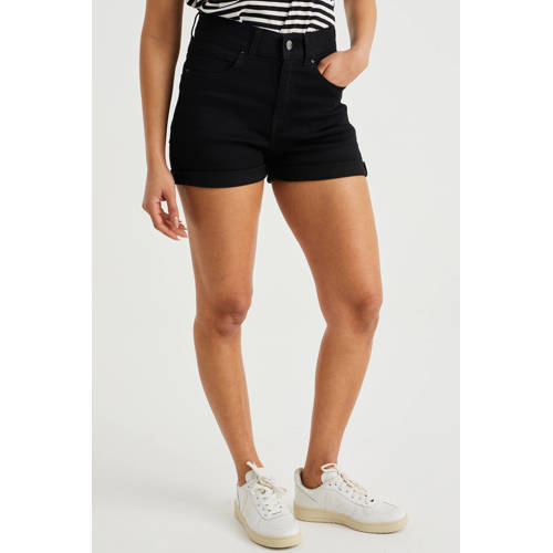 WE Fashion Blue Ridge high waist regular fit short black denim
