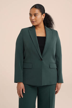 aansluitende blazer donkergroen