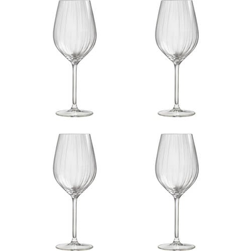 Royal Leerdam Plisse wijnglas (set van 4) afbeelding