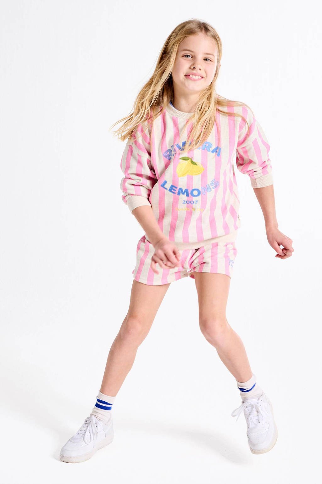 band Op maat leven Tumble 'n Dry Mid gestreepte sweater Clementine roze/offwhite | wehkamp
