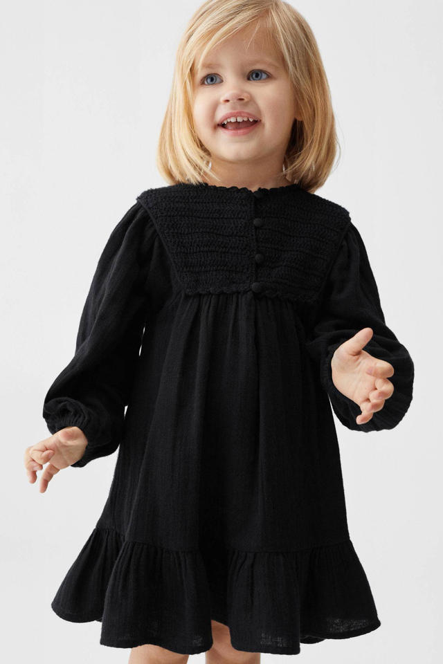 Kids A-lijn jurk zwart | wehkamp