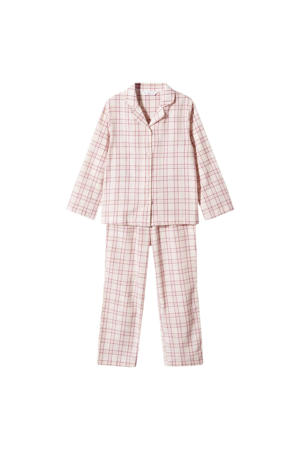geruite pyjama roze 