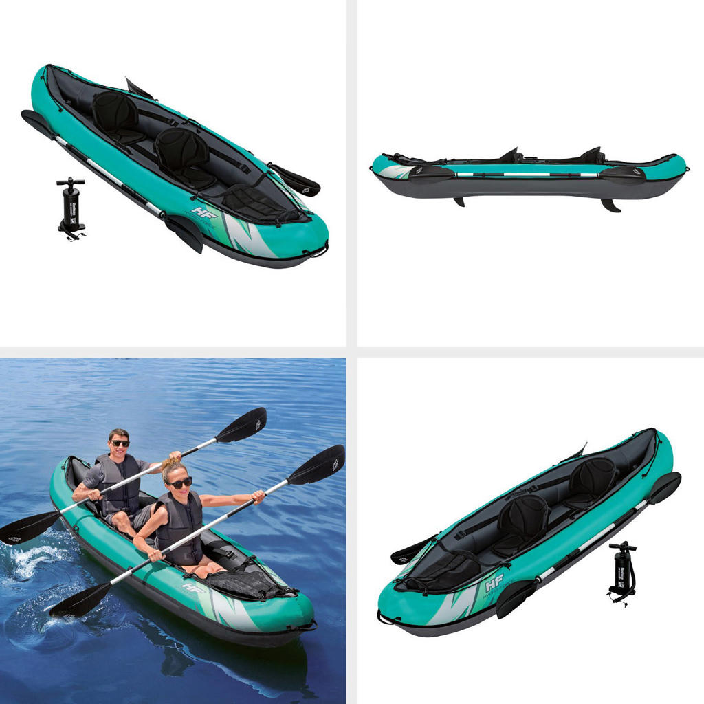 Bestway Hydro force Ventura X2 kajak turquoise/zwart | wehkamp