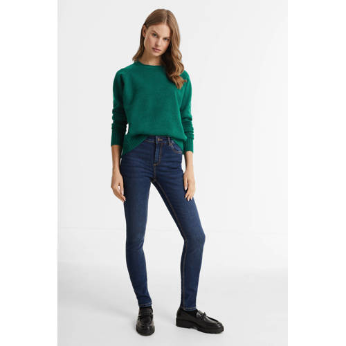 Anytime regular waist skinny jeans donkerblauw afbeelding