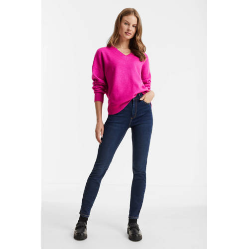 anytime high rise skinny jeans donkerblauw