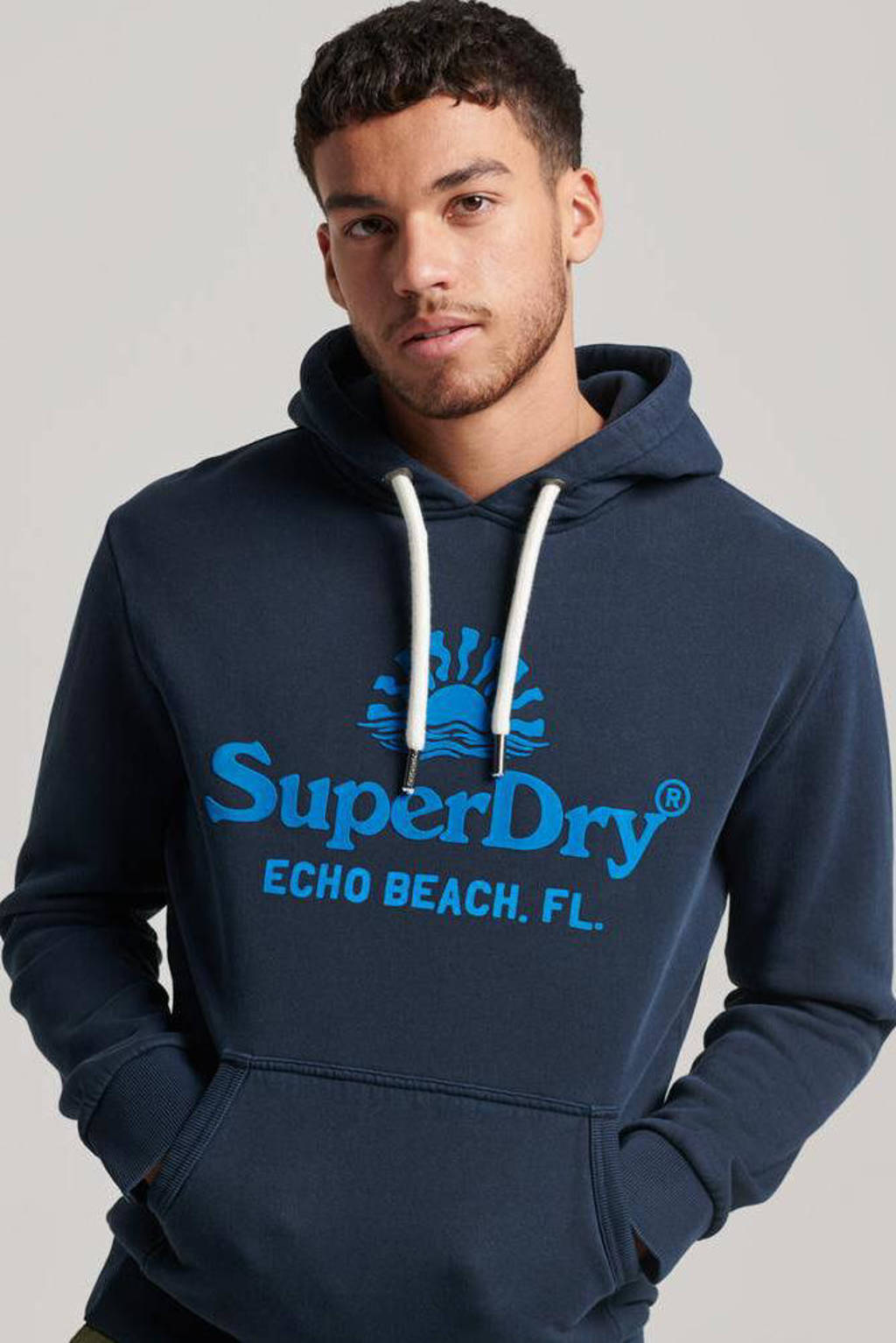 Oplossen Kritisch Beheren Superdry hoodie met logo navy | wehkamp