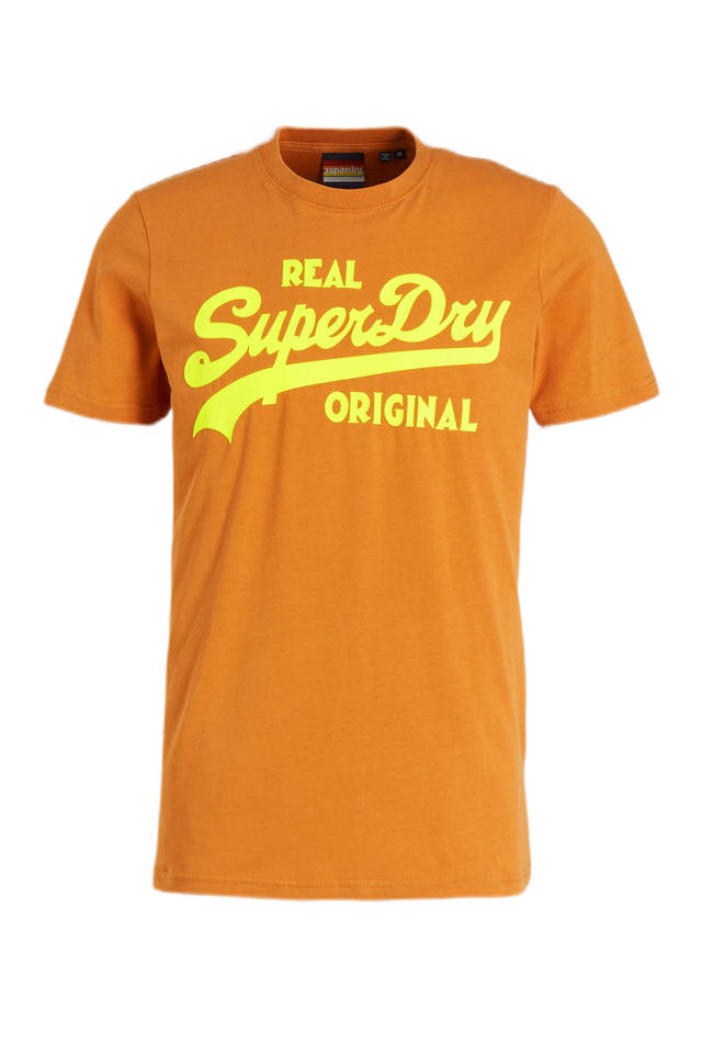 Piepen fusie Discreet Superdry T-shirt met logo oranje | wehkamp