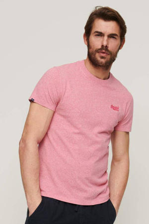 slim fit T-shirt mid pink grit