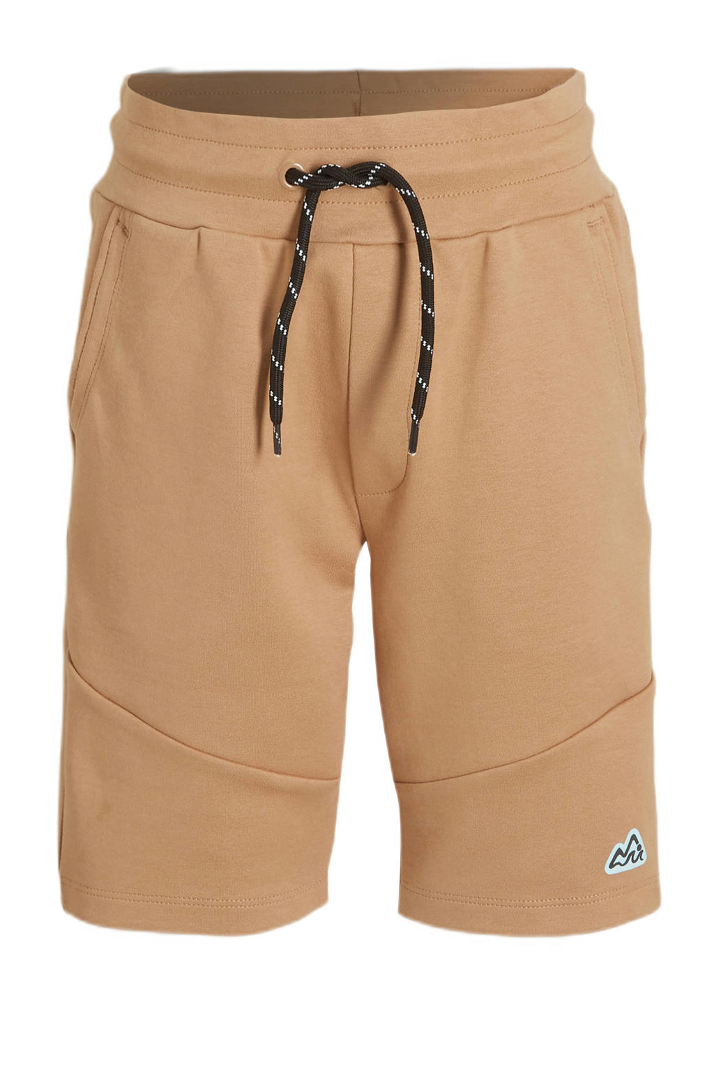 Camelkleurige jongens 29FT sweatshort van katoen met elastische tailleband met koord en effen