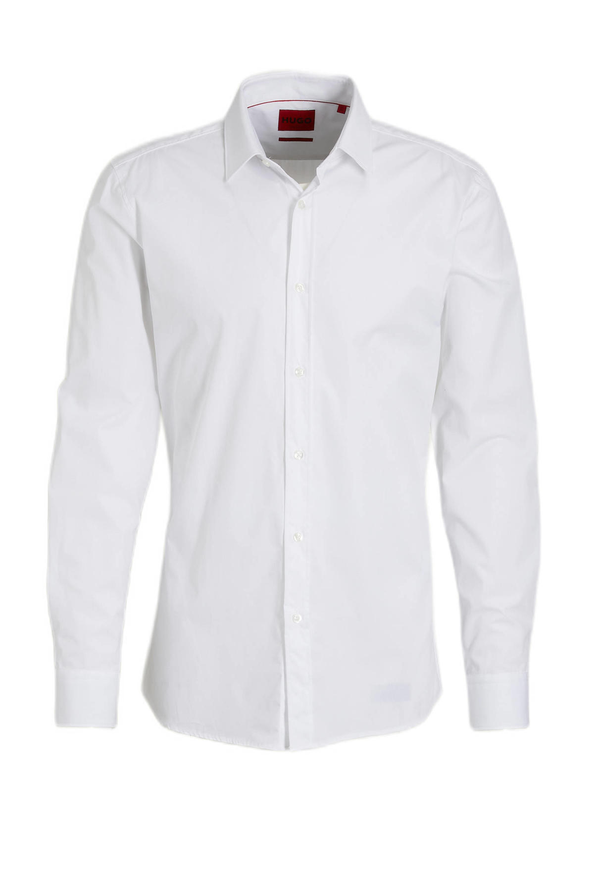 kop Vaderlijk legering HUGO slim fit overhemd open white | wehkamp