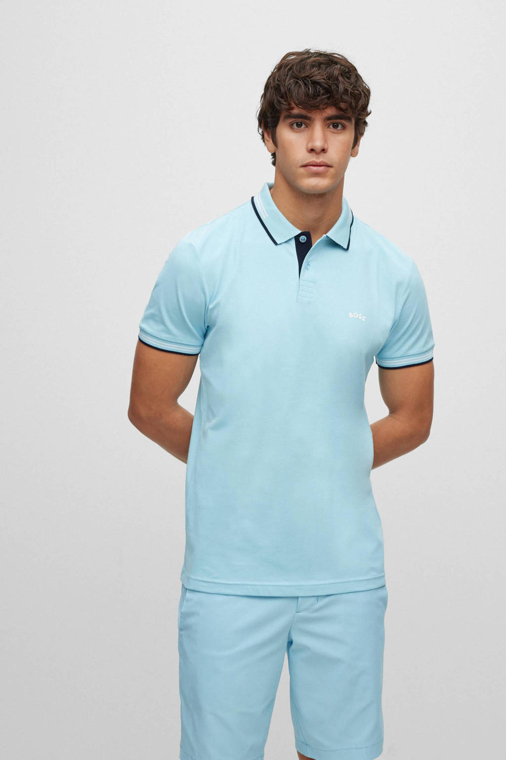 light blue hugo boss polo