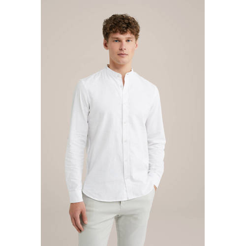 WE Fashion linnen casual overhemd wit afbeelding