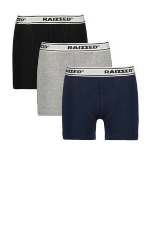 boxershort Nora - zwart/grijs melange/d.blauw (set van 3)