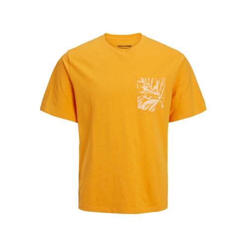 JACK & JONES ORIGINALS T-shirt JORCRAYON met printopdruk geel