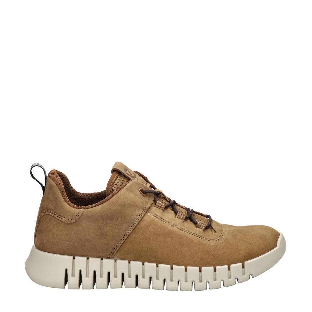 Ecco Gruuv M nubuck sneakers camel | wehkamp
