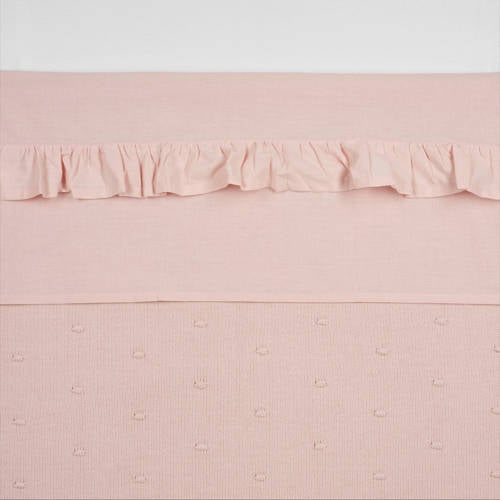 Meyco baby ledikantlaken Ruffle 100x150 Soft Pink afbeelding