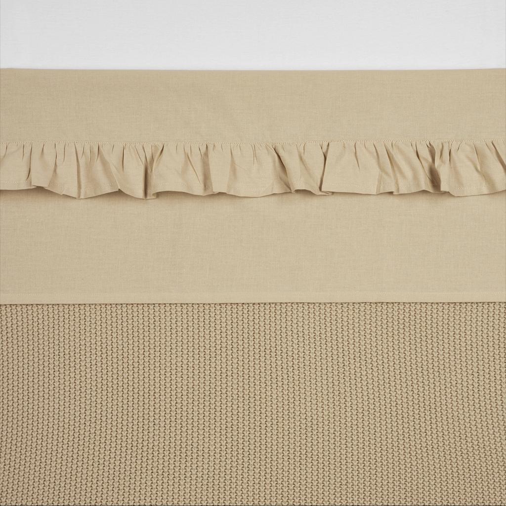 Meyco baby ledikantlaken Ruffle 100x150 Sand