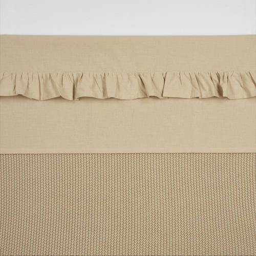 Meyco baby ledikantlaken Ruffle 100x150 Sand afbeelding
