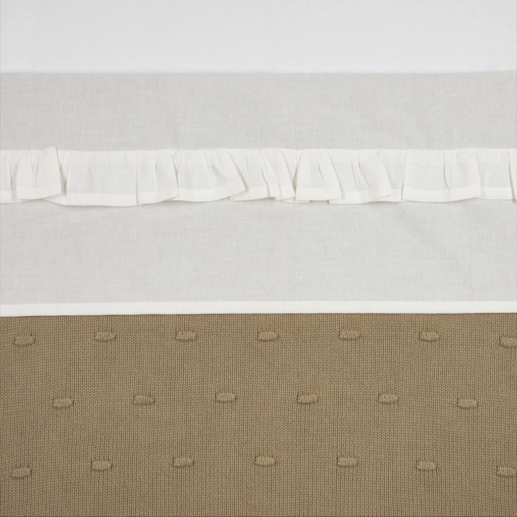 Meyco baby wieglaken Ruffle 75x100 Offwhite