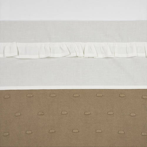 Meyco baby wieglaken Ruffle 75x100 Offwhite afbeelding
