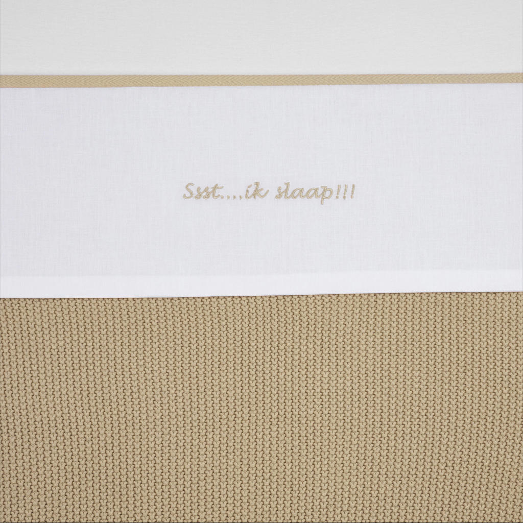 Meyco baby wieglaken Ssst...ik slaap!! 75x100 Sand