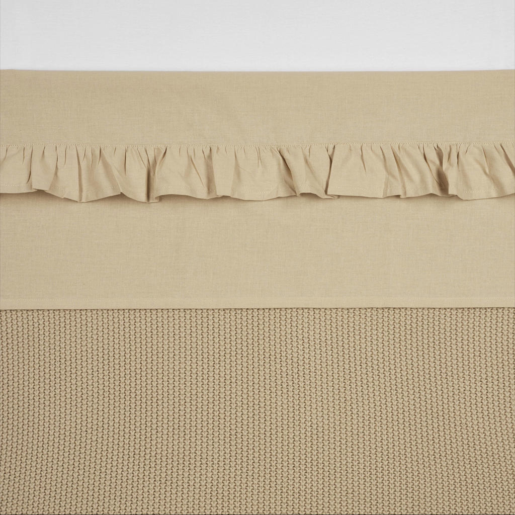 Meyco baby wieglaken Ruffle 75x100 Sand