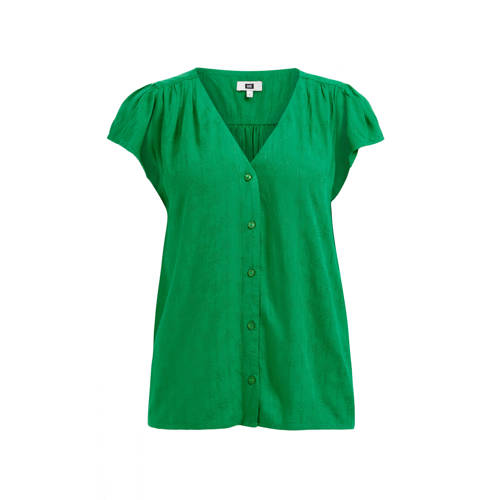 WE Fashion blouse met plooien groen