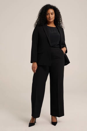 wide leg pantalon zwart