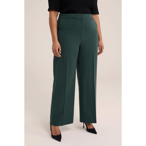 wide leg pantalon donkergroen
